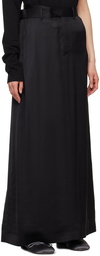 MM6 Maison Margiela Black Wrap Maxi Skirt