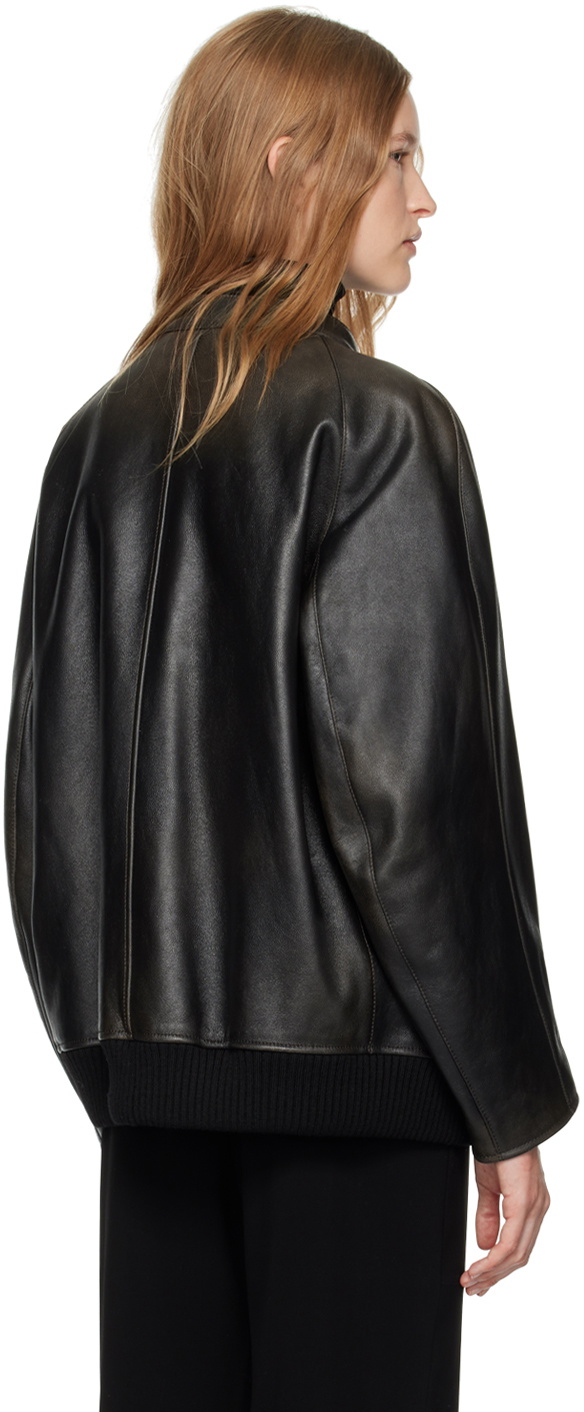 The Row Brown Kengia Leather Jacket