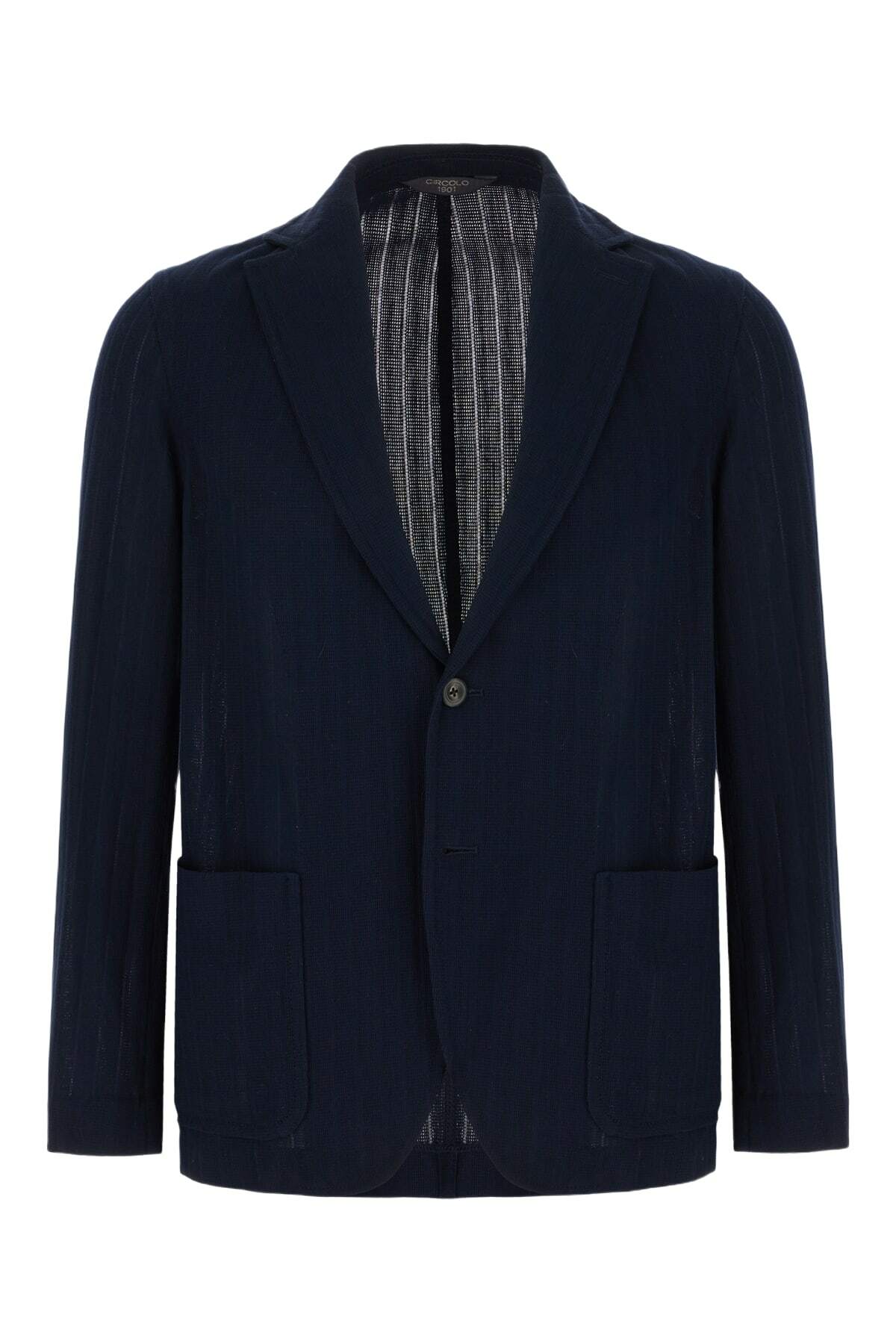 Circolo 1901 Navy Blue Cotton Blazer