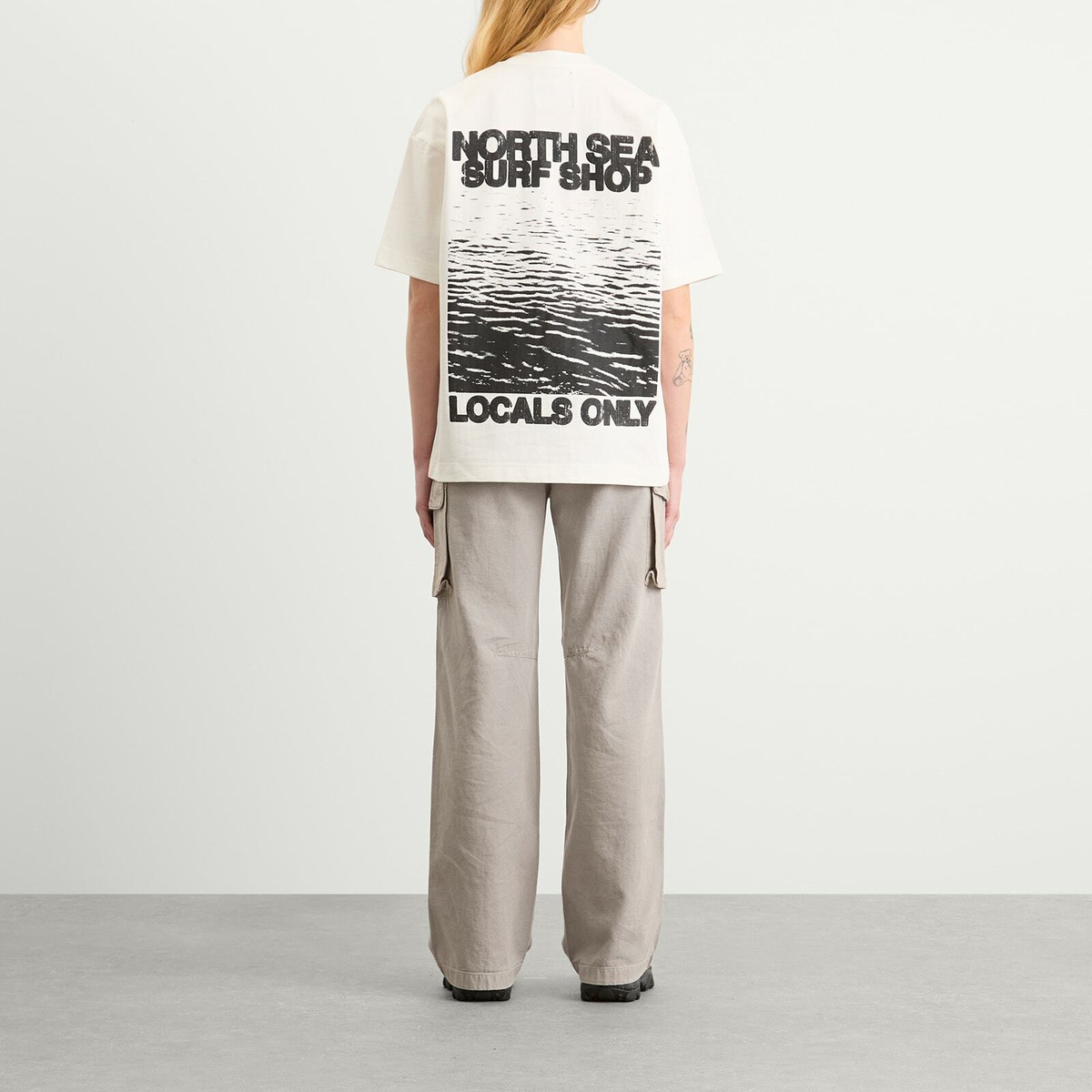 END. Coastal Locals Only T-Shirt in Ecru