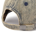Daily Paper Women's Dias Arch Stach Denim Cap in Brown Wash 