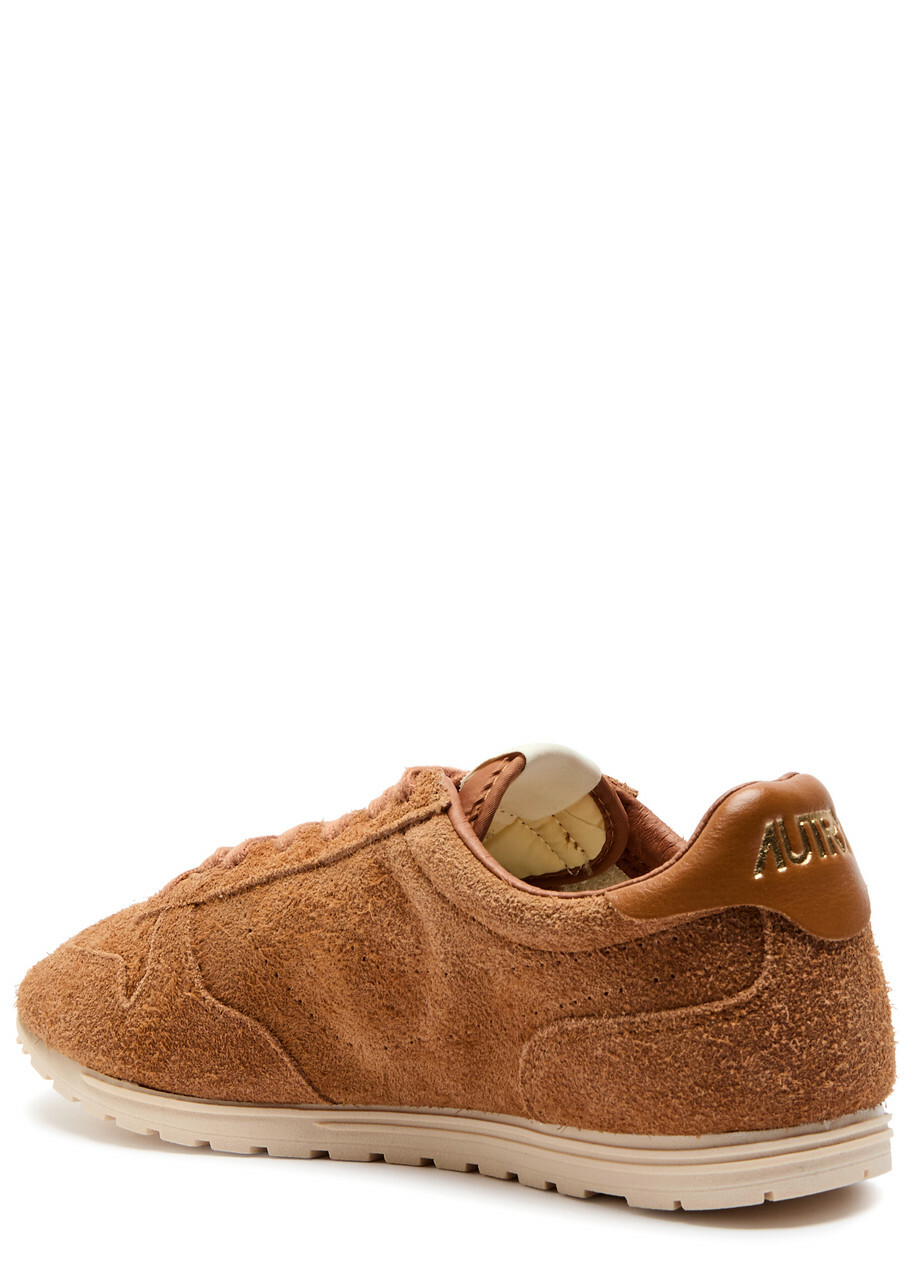 Autry Windspin Panelled Brushed Suede Sneakers Brown Autry
