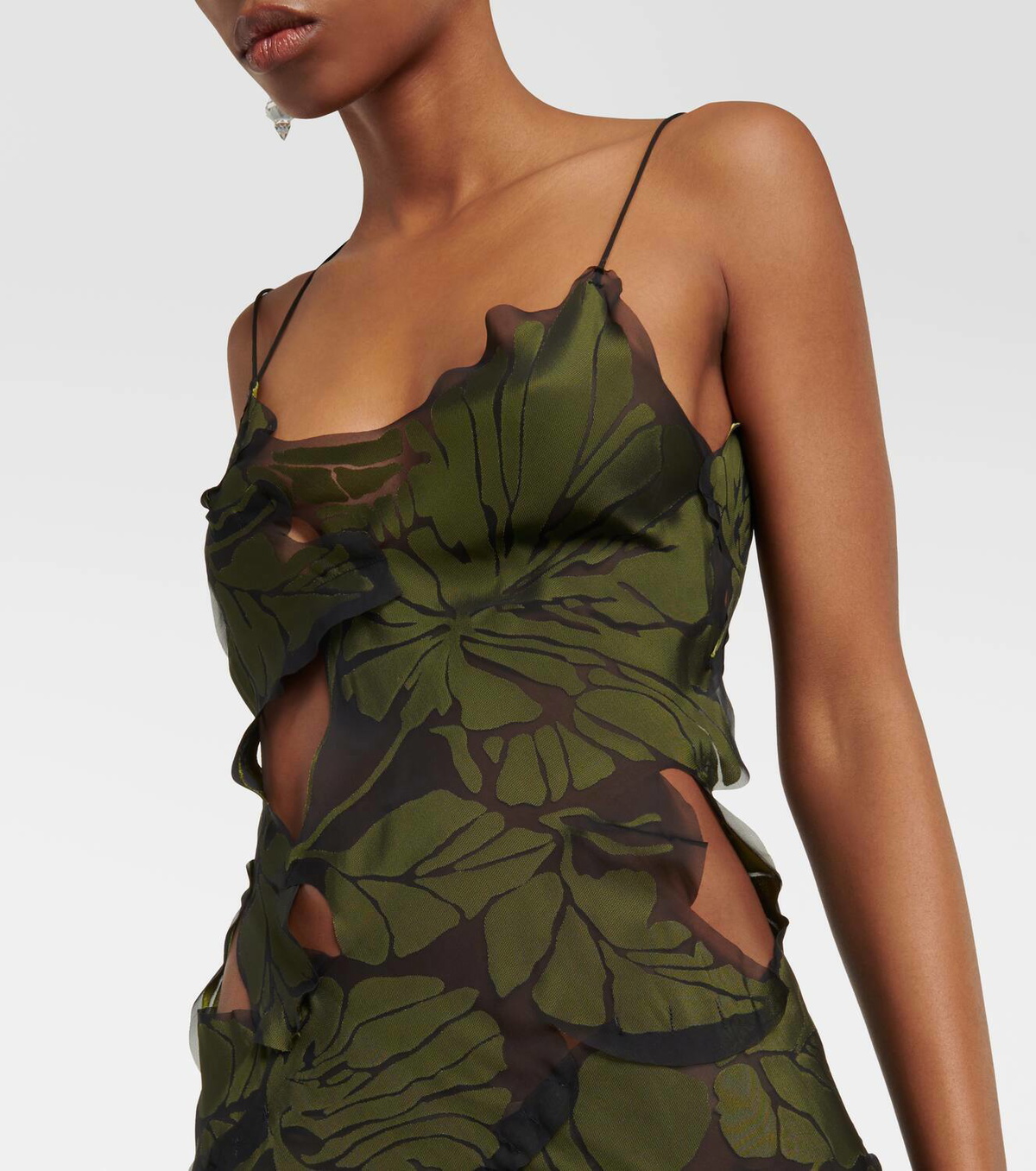 ワンピース Acne Studios Dresses Acne Studios Patchwork asymmetric midi dress Acne Studios