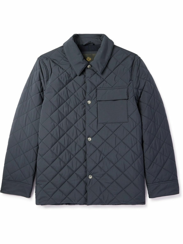 Photo: Loro Piana - Ampay Quilted Shell Shirt Jacket - Blue