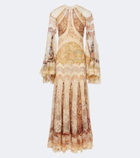 Zimmermann Valiant floral panelled silk gown
