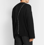 Isabel Benenato - Asymmetric Knitted Sweater - Black