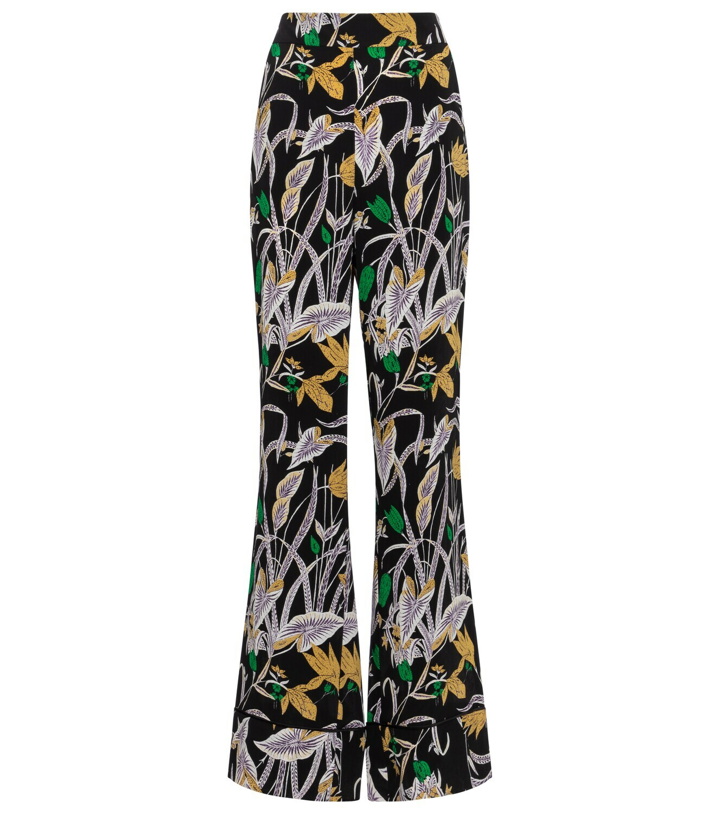 Photo: Diane von Furstenberg - Federica high-rise silk wide-leg pants