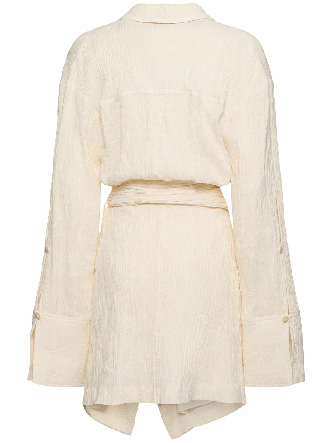 NANUSHKA Yori Linen Blend Long Sleeve Shirt Dress Nanushka