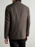 Oliver Spencer - Westbury Pinstriped Wool-Felt Blazer - Brown
