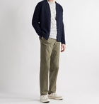 Inis Meáin - Donegal Merino Wool and Linen-Blend Cardigan - Blue