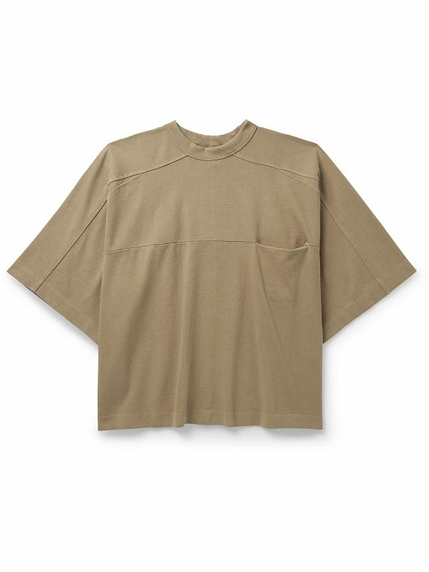 Photo: Entire Studios - Panelled Organic Cotton-Jersey T-Shirt - Brown