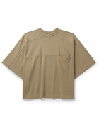 Entire Studios - Panelled Organic Cotton-Jersey T-Shirt - Brown