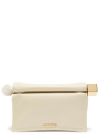 Jacquemus La Pochette Rond Carre Leather Clutch - Ivory - One Size