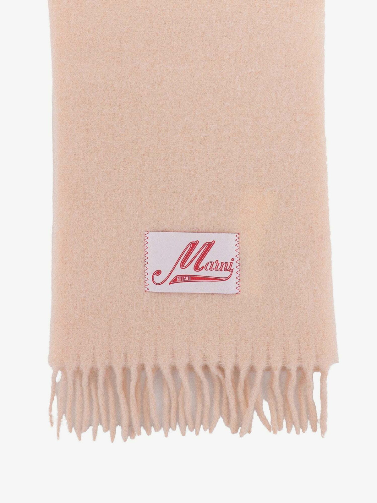 MARNI Kids Striped Logo Scarf in Pink