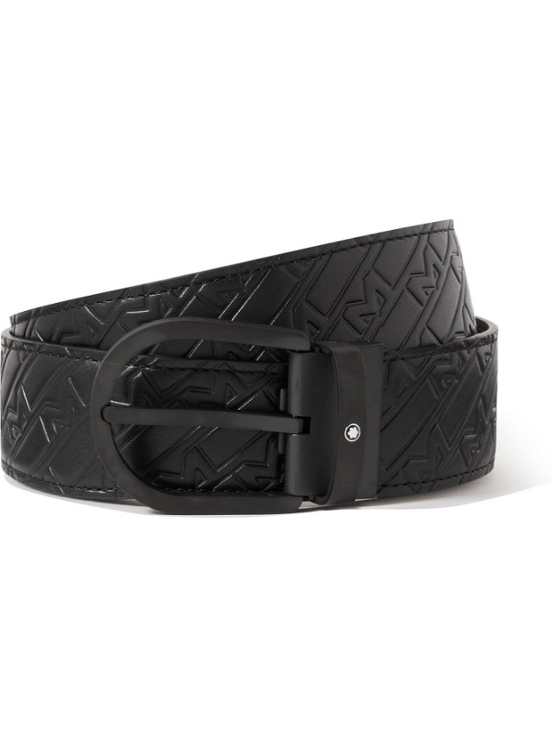 Photo: Montblanc - 4.5cm Logo-Embossed Leather Belt