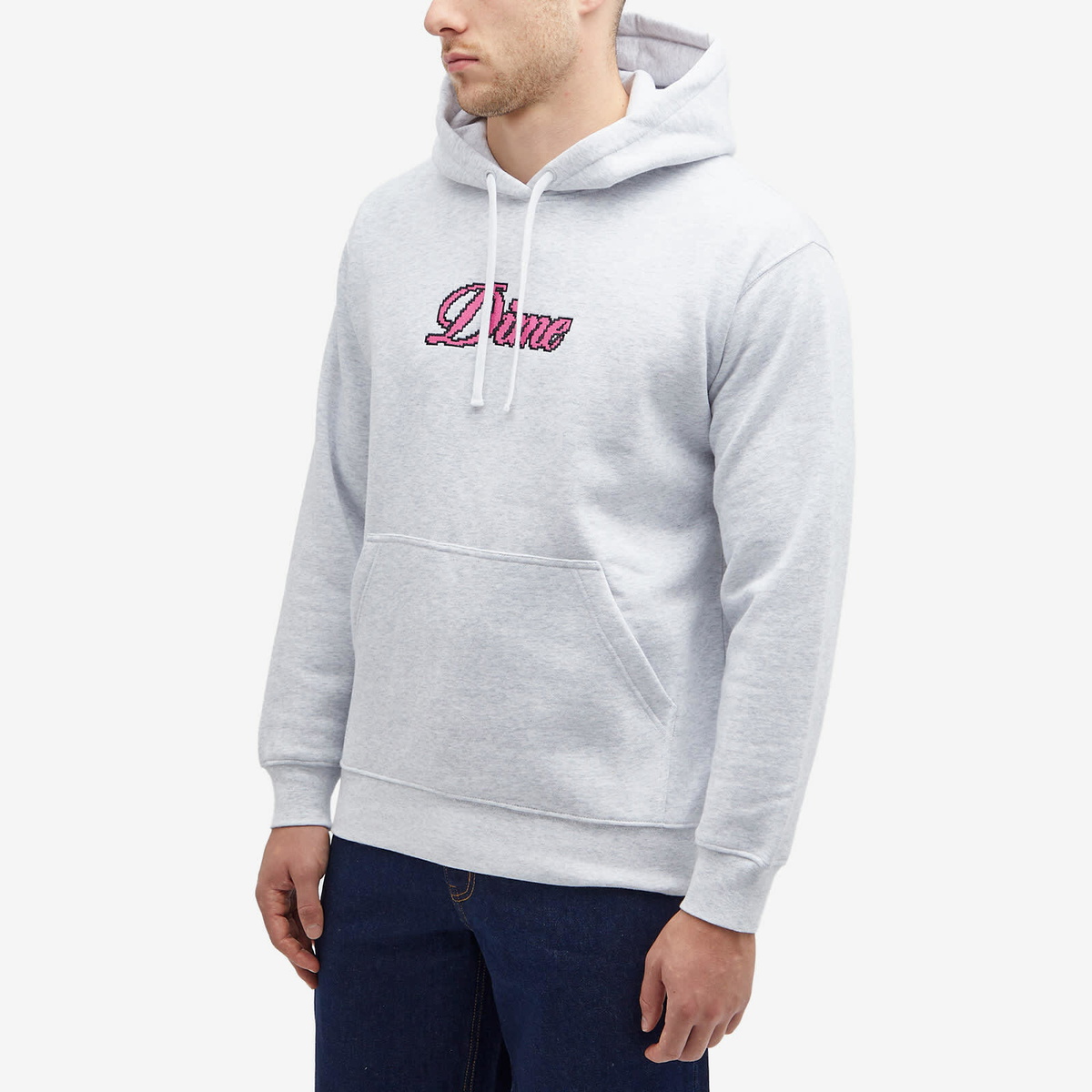 【DIME】Pixel Cursive Hoodie ASH Dime Men's Pixel Cursive Hoodie in Ash Dime