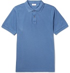Sunspel - Slim-Fit Pima Cotton-Piqué Polo Shirt - Men - Blue