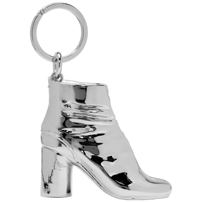 Photo: Maison Margiela SSENSE Exclusive Silver Tabi Boot Keychain