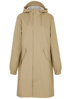 Rains Fishtail Hooded Rubberised Parka Beige