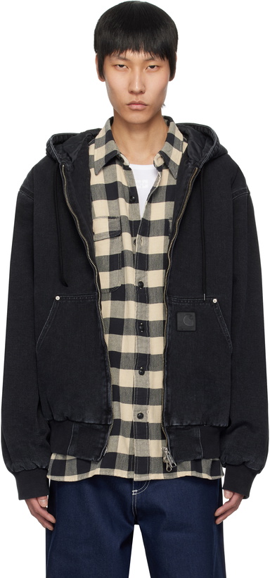 Photo: Carhartt Work In Progress Black OG Active Rivet Denim Jacket