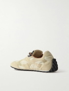 Bottega Veneta - Orbit Leather and Shell-Trimmed Suede Sneakers - Neutrals