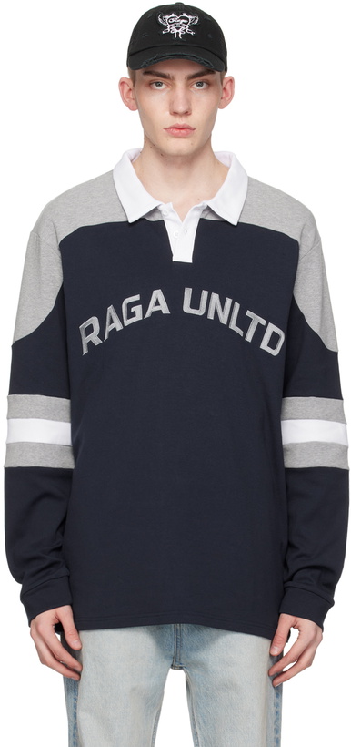 Photo: Raga Malak Navy & Gray UNLTD Polo