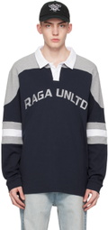Raga Malak Navy & Gray UNLTD Polo