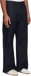 Comme des Garçons Homme Navy Cotton Reactive Denim Jeans