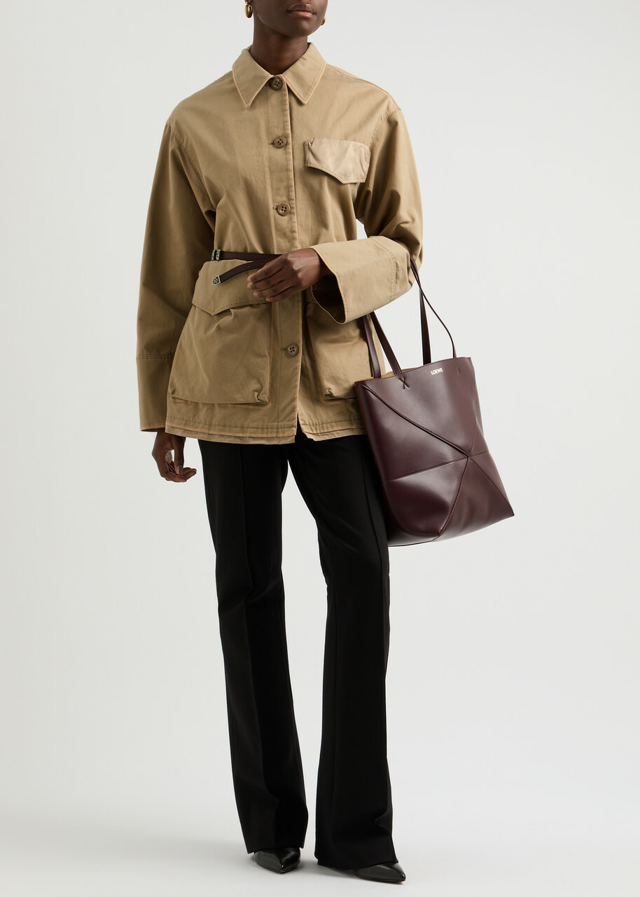 Dorothee Schumacher Perfect Match Belted Cotton Jacket Camel