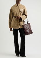 Dorothee Schumacher Perfect Match Belted Cotton Jacket Camel