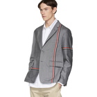 Thom Browne Grey Unconstructed Classic Blazer