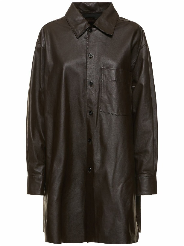 Photo: LEMAIRE Loose Fit Leather Overshirt