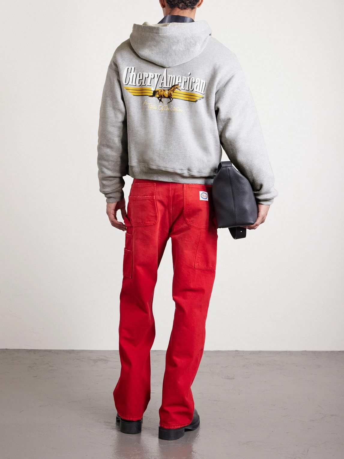 Cherry Los Angeles - Logo-Print Cotton-Blend Jersey Zip-Up Hoodie - Gray