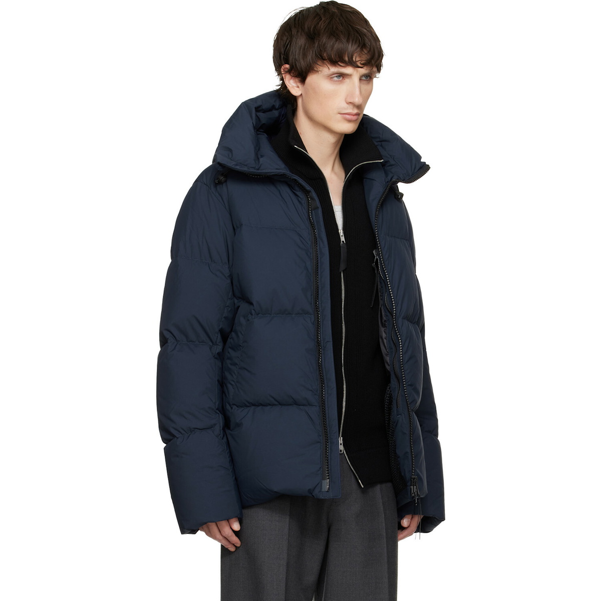 Canada Goose Navy 'Black Label' Crofton Puffer EnduraLuxe Down Jacket