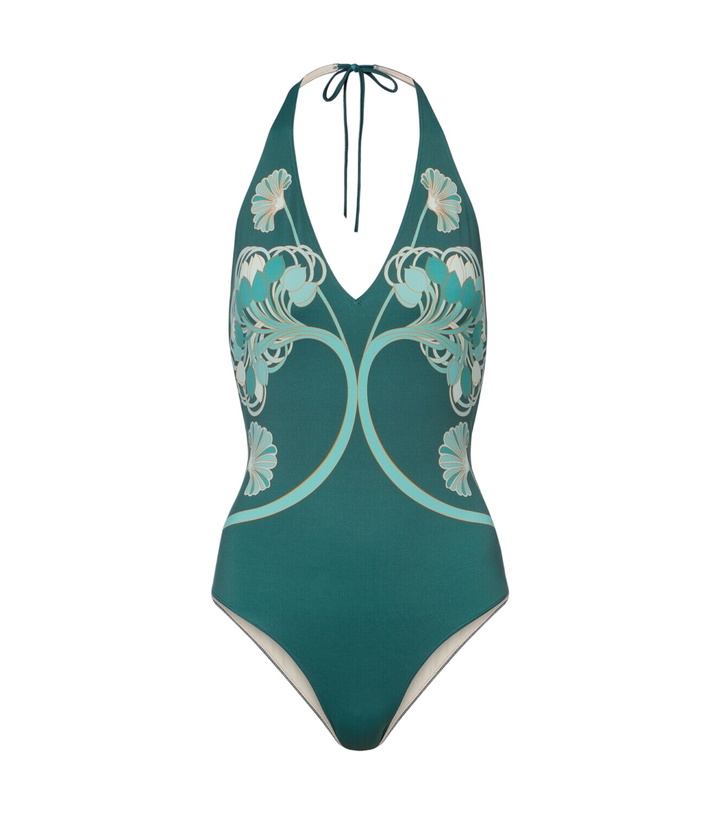 Photo: La DoubleJ Printed halterneck swimsuit