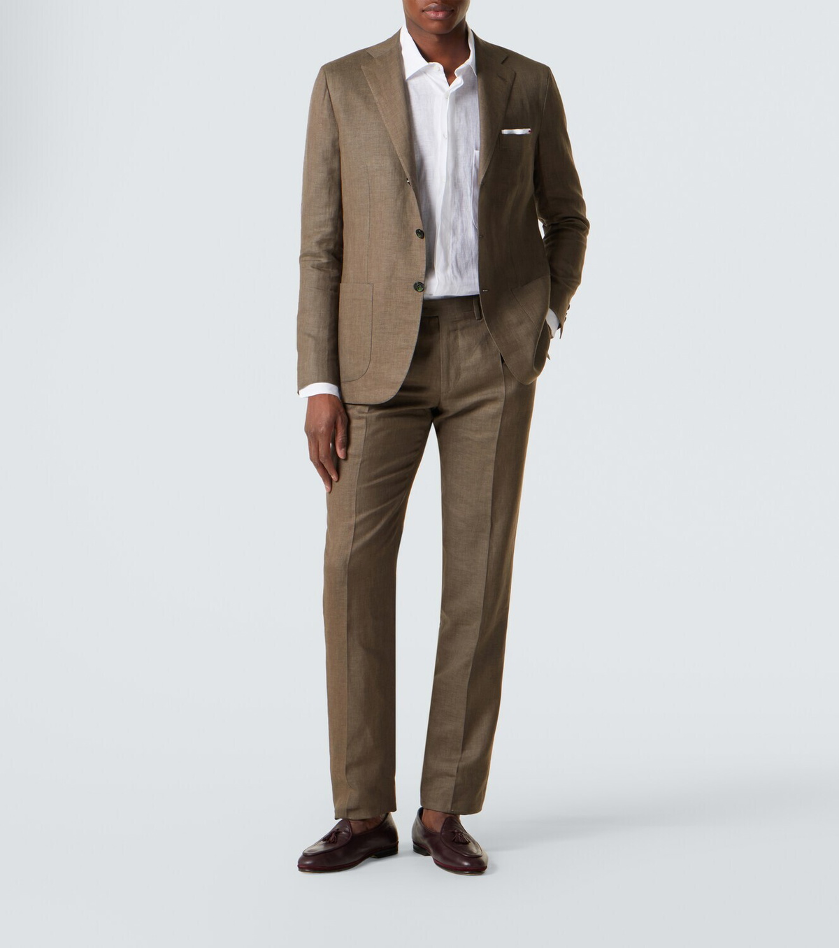 Kiton Linen, wool, and silk suit