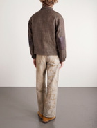 Visvim - Strato Leather-Trimmed Linen and Wool-Blend Twill Jacket - Brown
