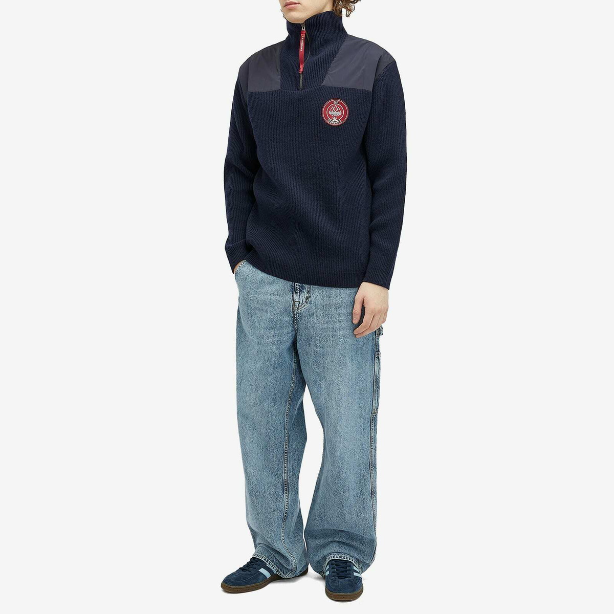 Adidas Men's x C.P. Company SPZL Halfzip Top in Night Navy adidas