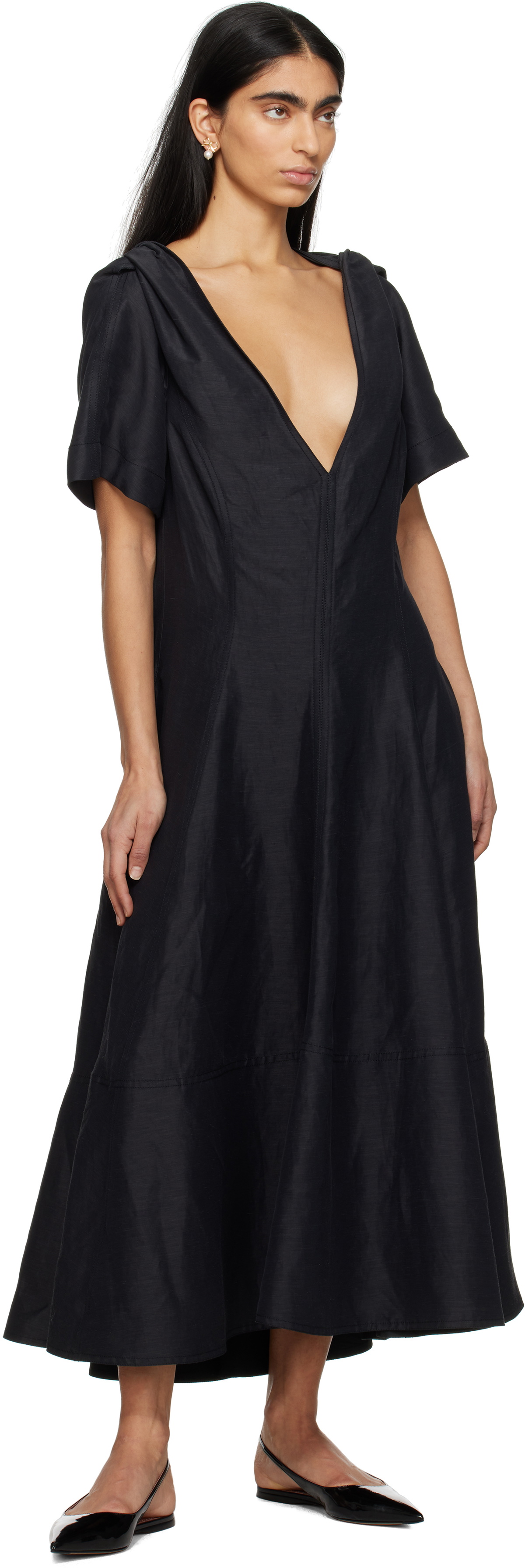 Paris Texas Black Jessica Slingback 10 Flats Paris Texas