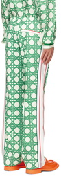 Casablanca Green & White 'Le Monogramme D'Osier' Track Pants