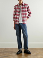 Mr P. - Checked Cotton-Flannel Shirt - Burgundy