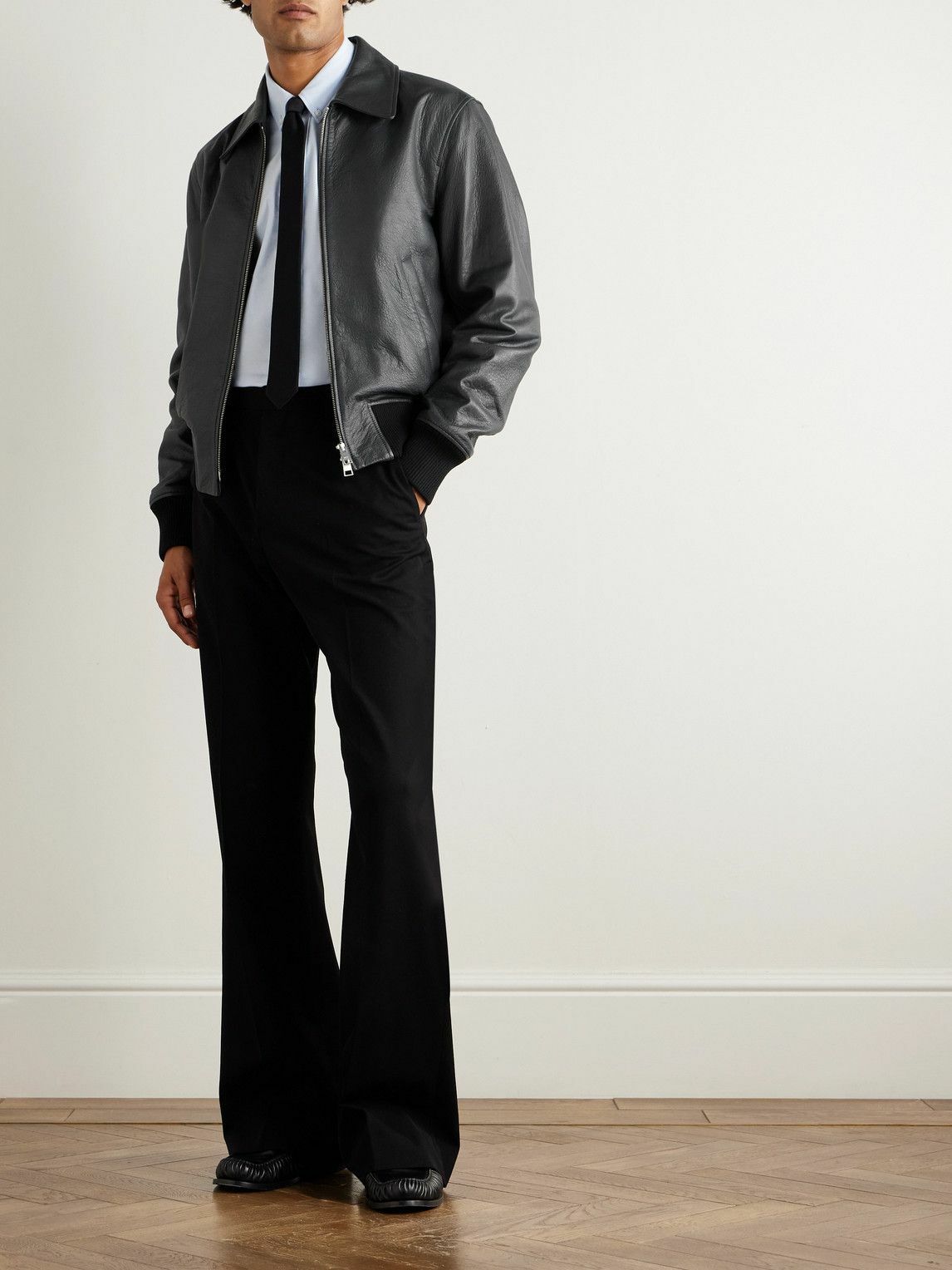 AMI PARIS - Leather Jacket - Black