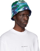 Marni Blue Cloudyflower Bucket Hat