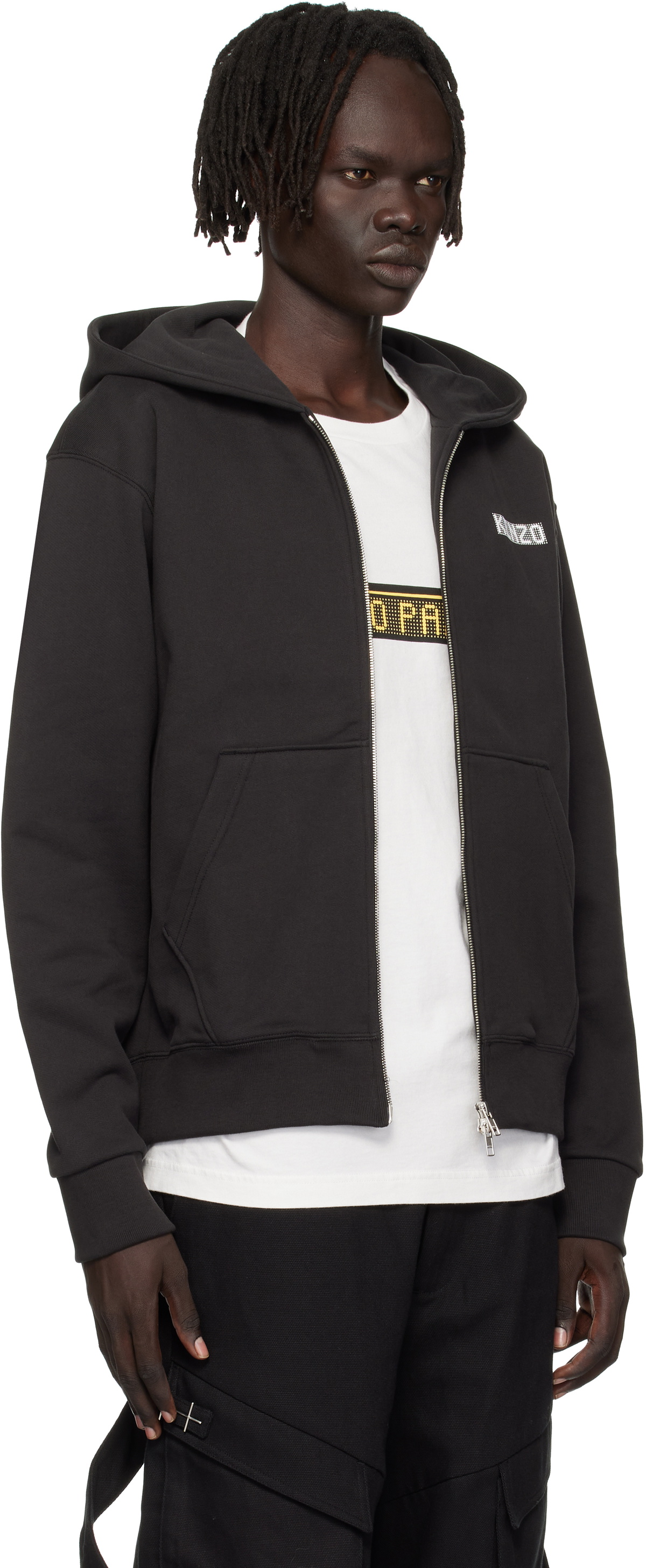 Kenzo Black Kenzo Paris 'KENZO City' Full-Zip Hoodie