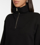 Les Tien - Cotton jersey half-zip sweatshirt