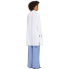 Pyer Moss White Funnel Neck Blouse