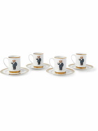 Ralph Lauren Home - Thompson Set of Four Printed Porcelain Mugs and Plates