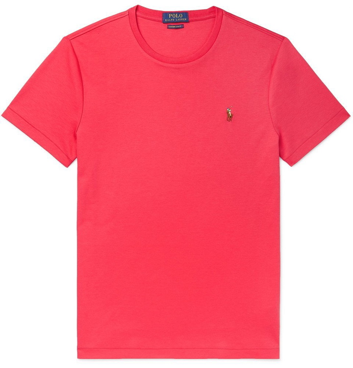 Photo: Polo Ralph Lauren - Slim-Fit Pima Cotton-Jersey T-Shirt - Red