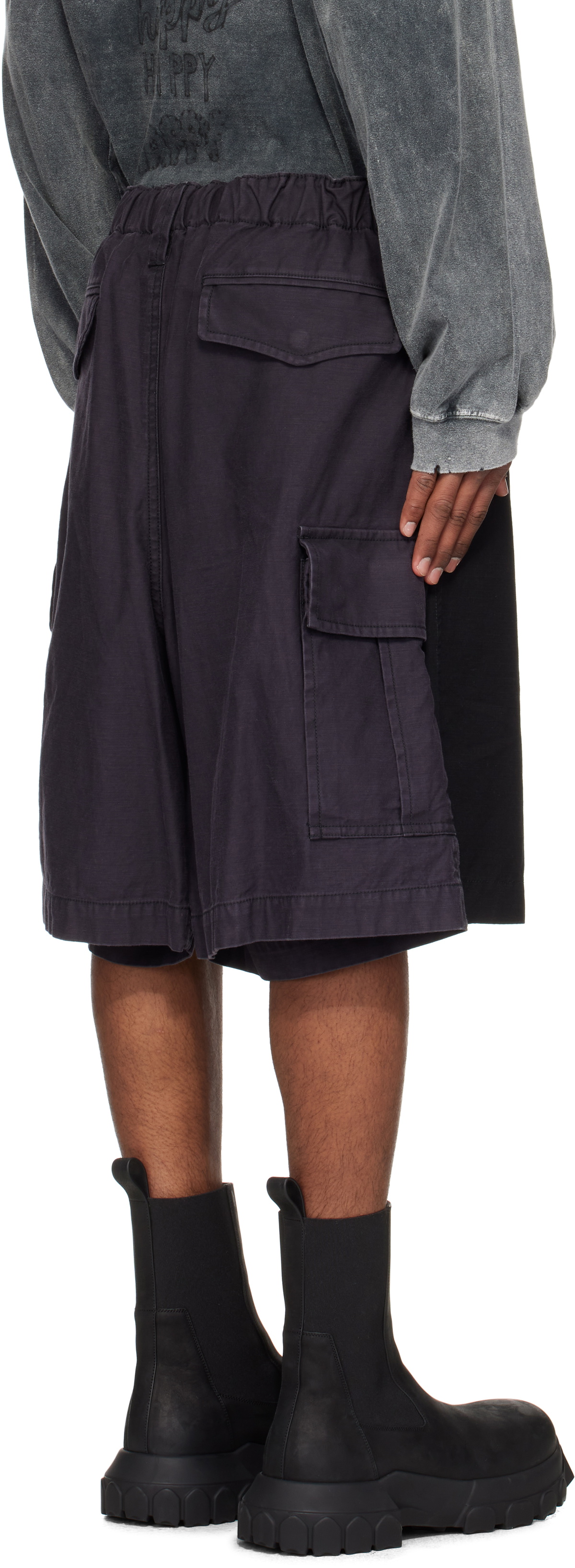 Maison MIHARA YASUHIRO Black Four Legs Shorts
