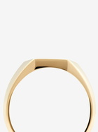 Lizzie Mandler Fine Jewelry 18K Yellow Gold Hex Knife Edge Signet Ring